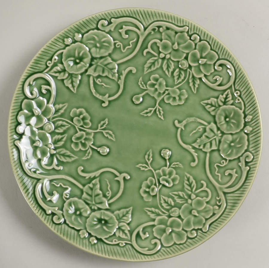 Flowers Green Salad Plate by Bordallo Pinheiro-1