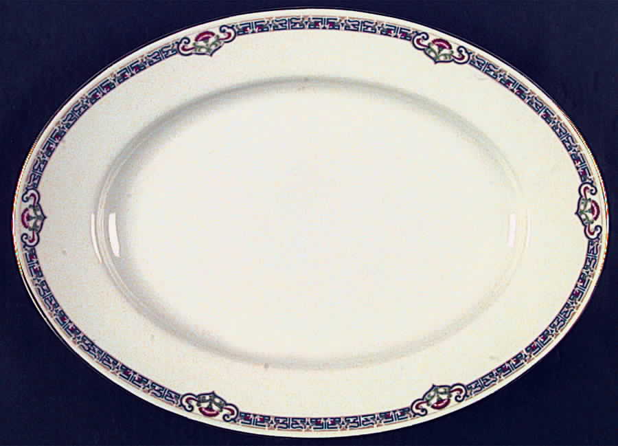 2160 15" Oval Serving Platter by Bohemia Ceramic Works-1
