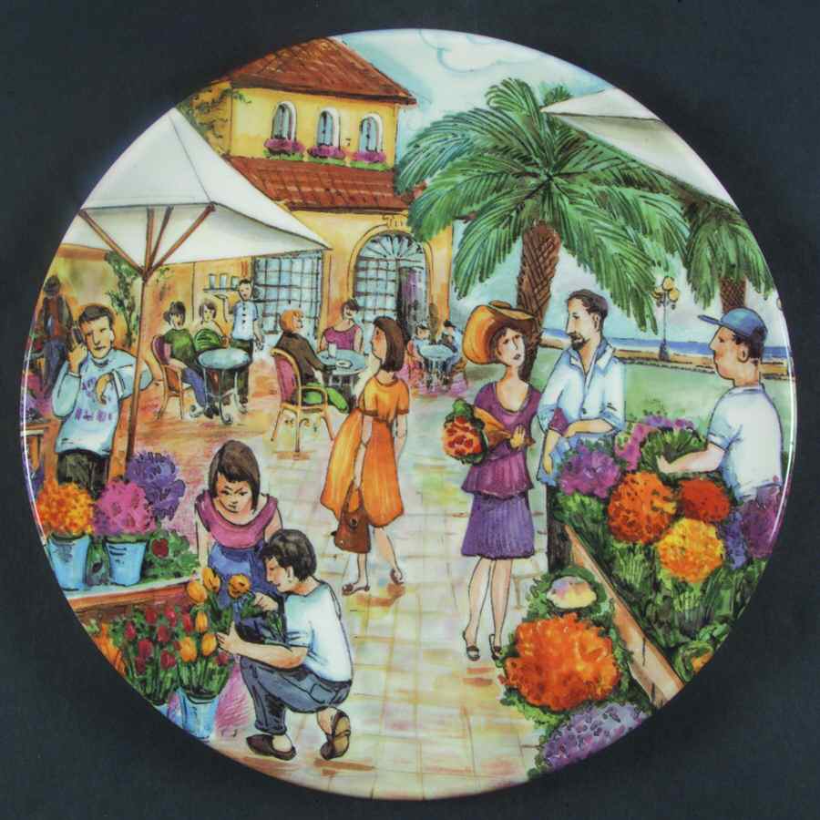 Market Scenes Dinner Plate by Brunelli-1