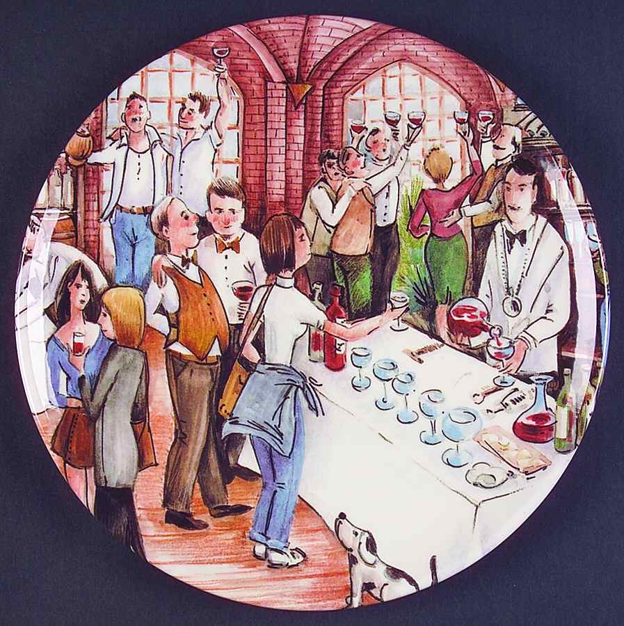 Market Scenes Dinner Plate by Brunelli-1