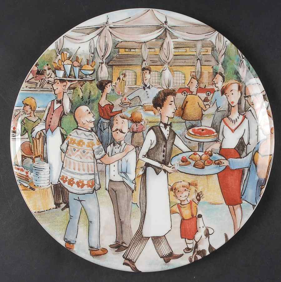 Market Scenes Dinner Plate by Brunelli-1