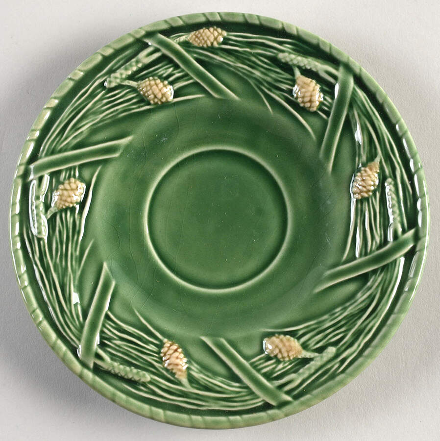 Pine Green Saucer by Bordallo Pinheiro-1