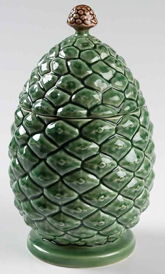 Pine Green Candy Box & Lid by Bordallo Pinheiro-1