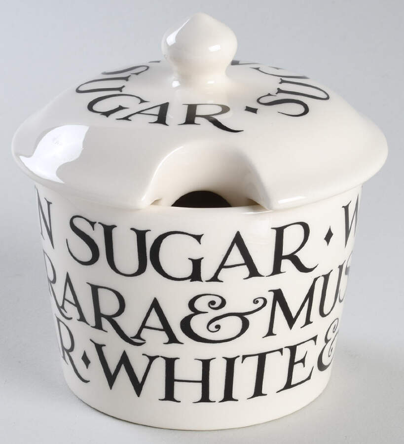 Black Toast & Marmalade Sugar Bowl & Lid by Emma Bridgewater-1