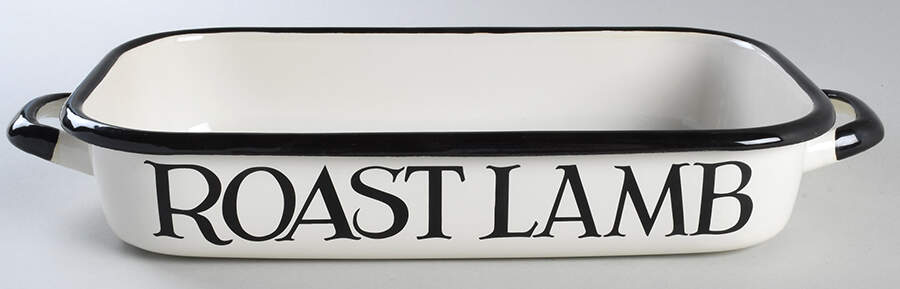 Black Toast & Marmalade 13" Enamel Rectangular Baker by Emma Bridgewater-1