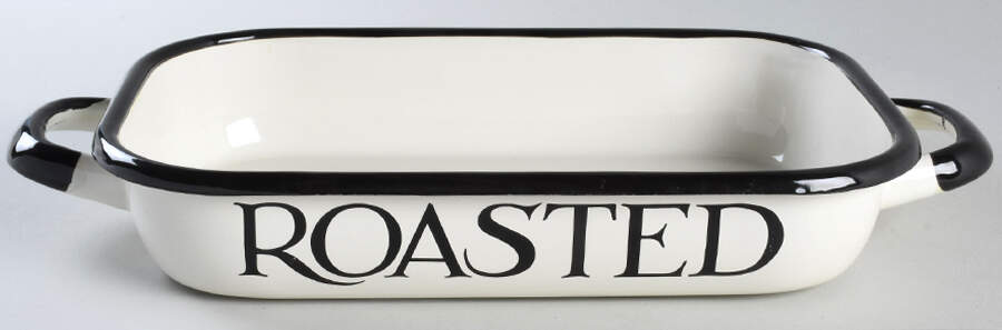 Black Toast & Marmalade 10" Enamel Rectangular Baker by Emma Bridgewater-1