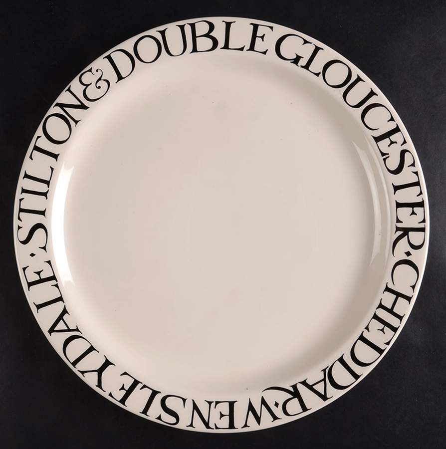 Black Toast & Marmalade 13" Chop Plate (Round Platter) by Emma Bridgewater-1