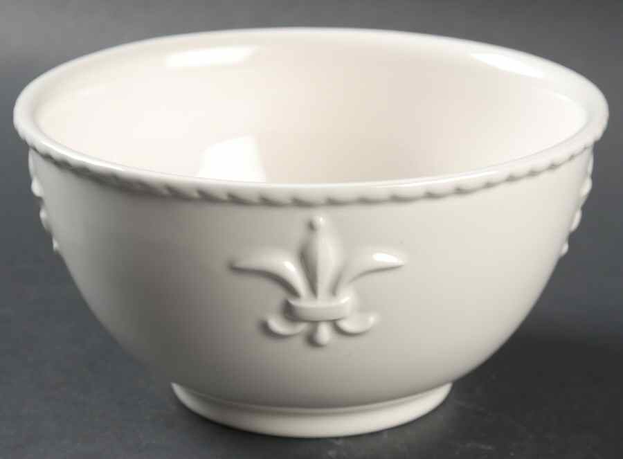 Fleur de Lis White Coupe Cereal Bowl by Bordallo Pinheiro-1