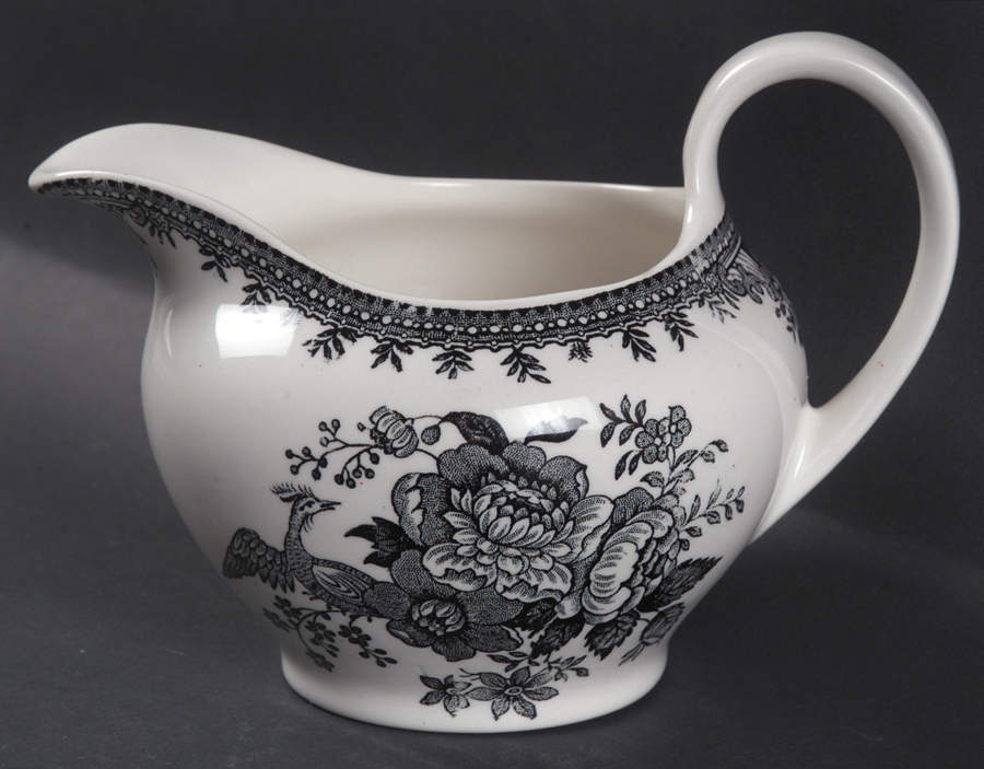 Asiatic Pheasants Black Creamer by Burgess & Leigh-1