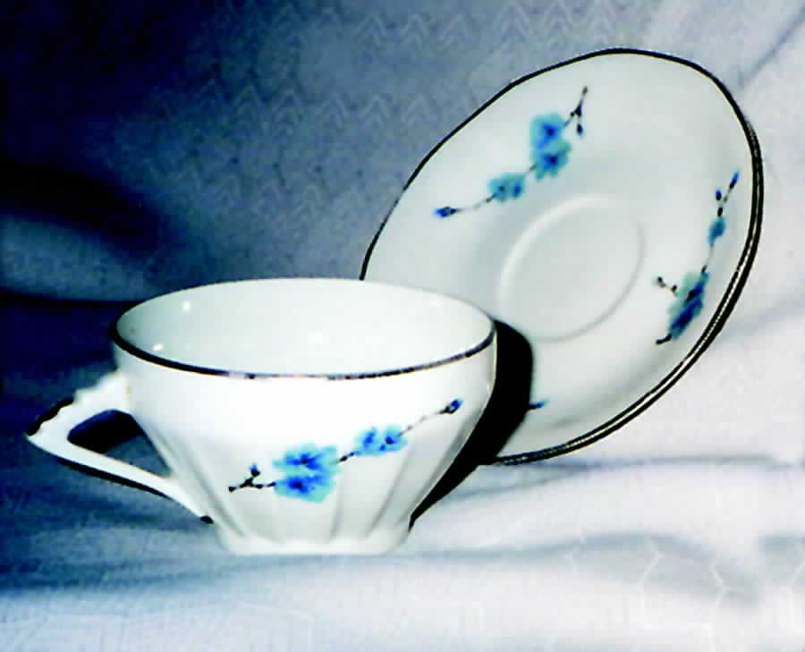 BDF1 Flat Cup & Saucer Set by B&D Limoges (France)-1