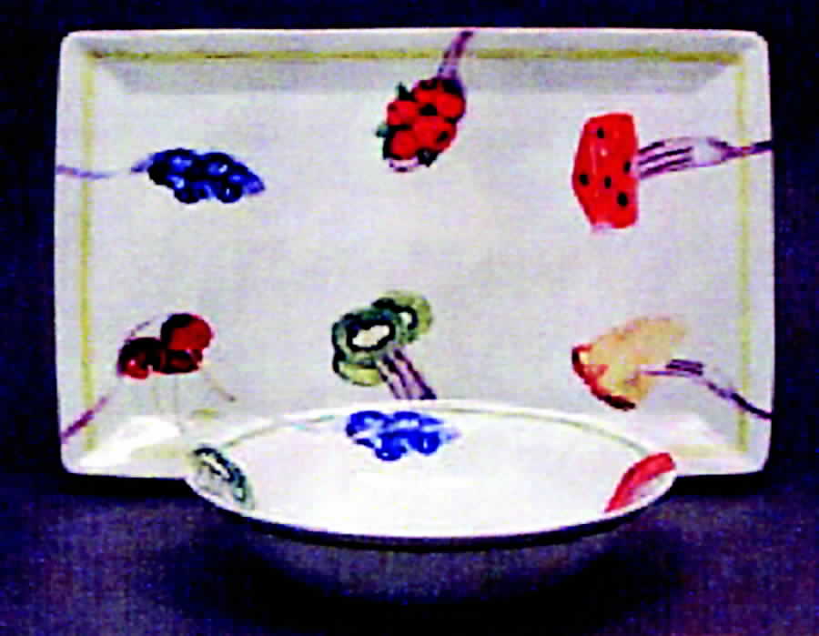 Fruit Bites 12" Rectangular Serving Platter by Block-1