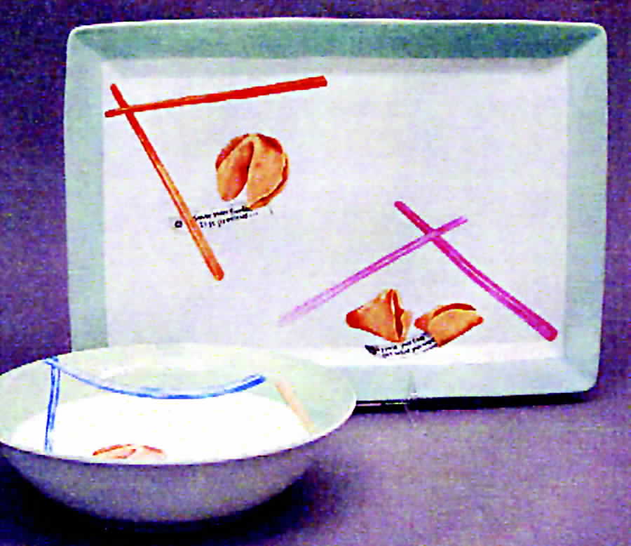 Fortunes 12" Rectangular Serving Platter by Block-1