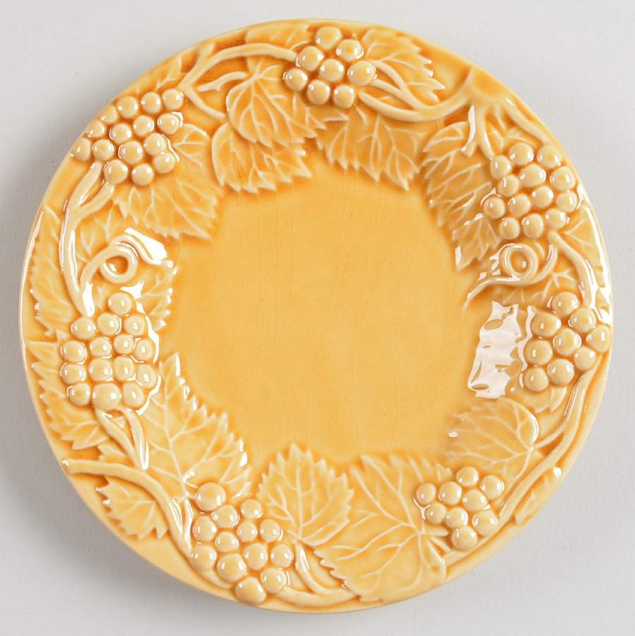 Grape Amber Bread & Butter Plate by Bordallo Pinheiro-1