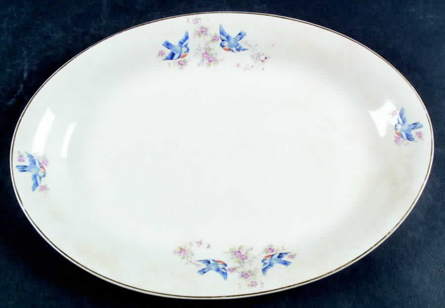 BEN7 13" Oval Serving Platter by Bennett Potteries-1