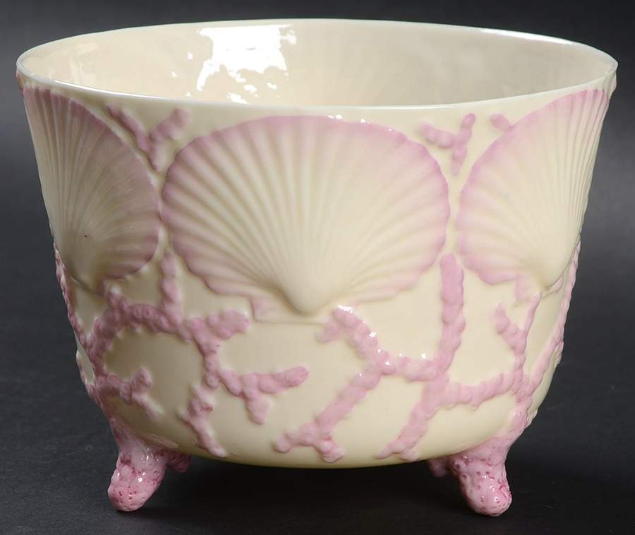 New Shell Pink (No Trim) 3" Cachepot by Belleek Pottery (Ireland)-1