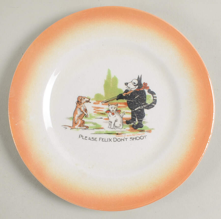 Felix the Cat Salad Plate by Bennett Potteries-1