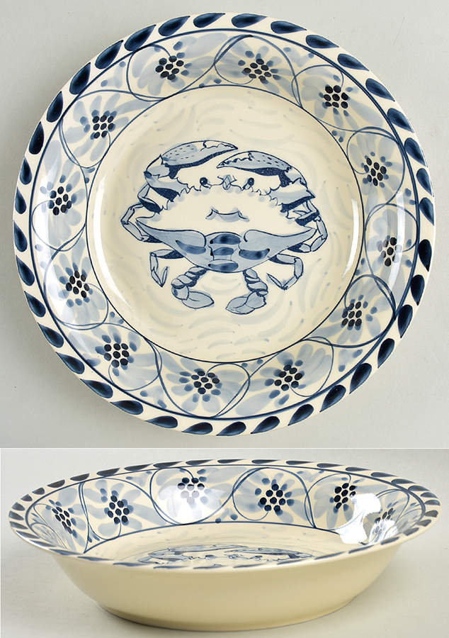 Blue Crab 8" Individual Pasta Bowl by Blue Crab Bay Co-1