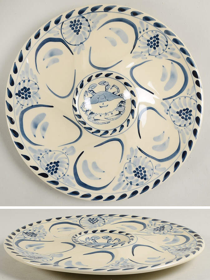 Blue Crab Oyster Plate by Blue Crab Bay Co-1