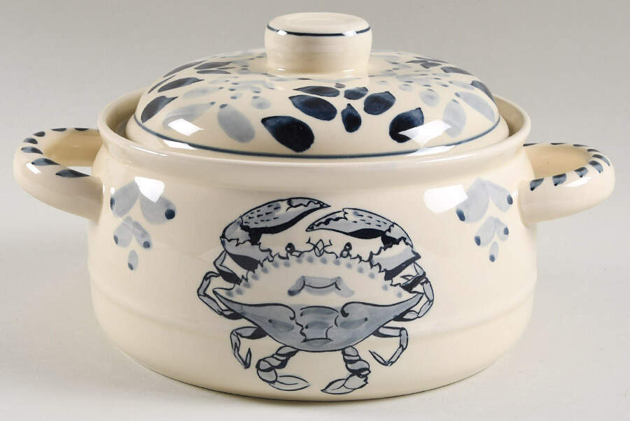 Blue Crab Tureen &  Lid by Blue Crab Bay Co-1