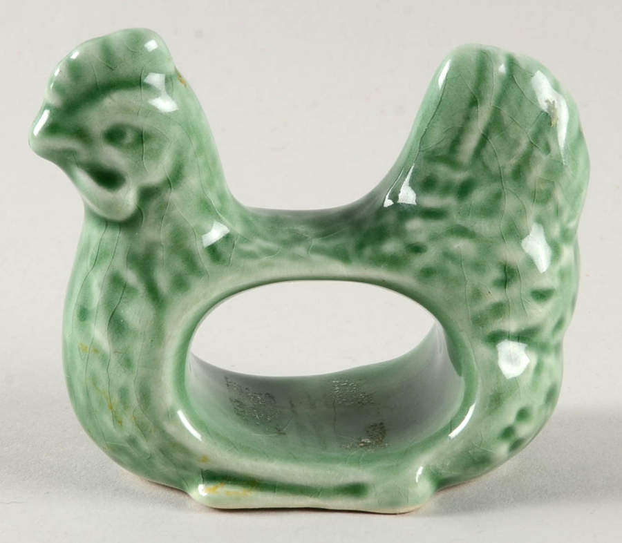 Hen & Rooster Napkin Ring by Bordallo Pinheiro-1