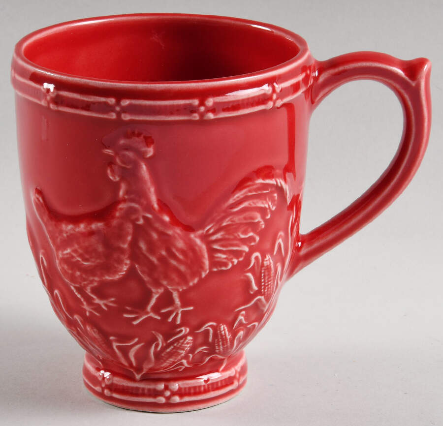 Hen & Rooster Mug by Bordallo Pinheiro-1
