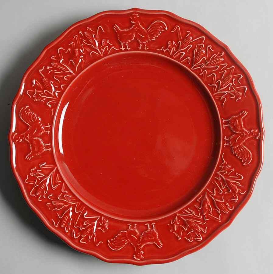 Hen & Rooster Dinner Plate by Bordallo Pinheiro-1