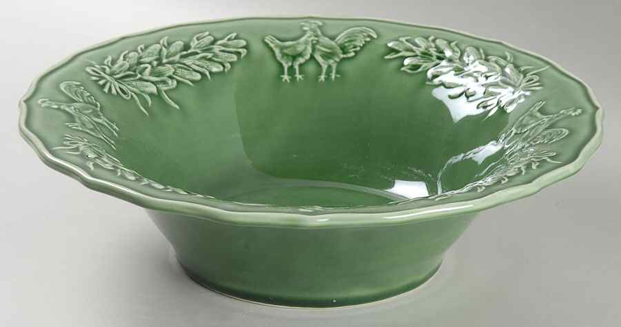 Hen & Rooster 10" Round Vegetable Bowl by Bordallo Pinheiro-1