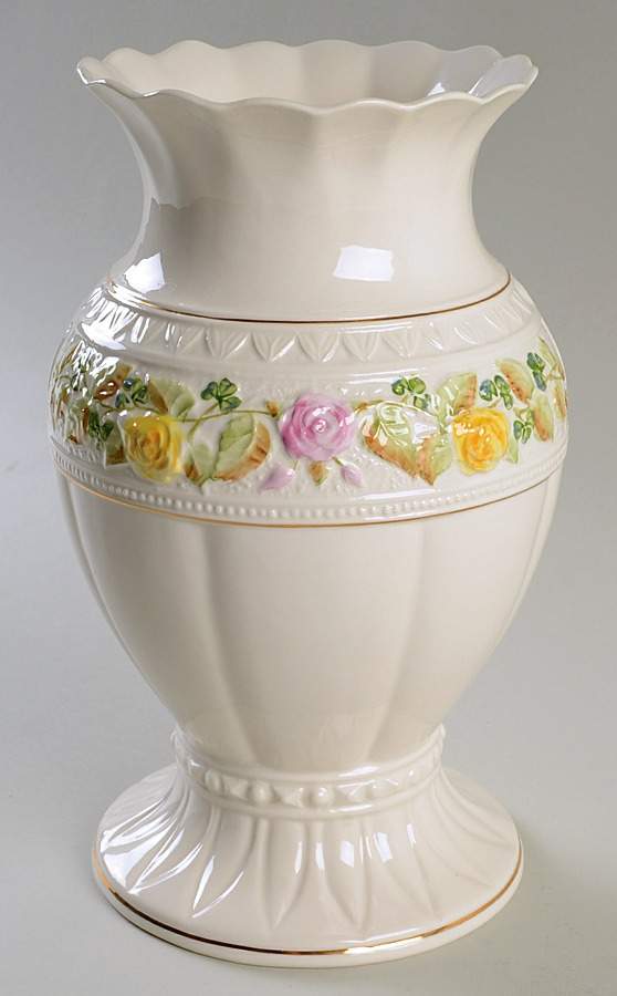 Classic Rose Collection 10" Vase by Belleek Pottery (Ireland)-1