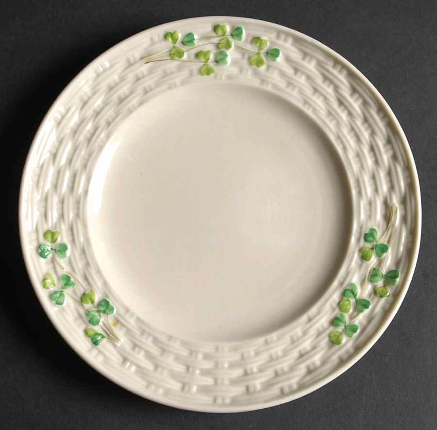 Shamrock (Older Black Backstamps) Salad Plate by Belleek Pottery (Ireland)-1