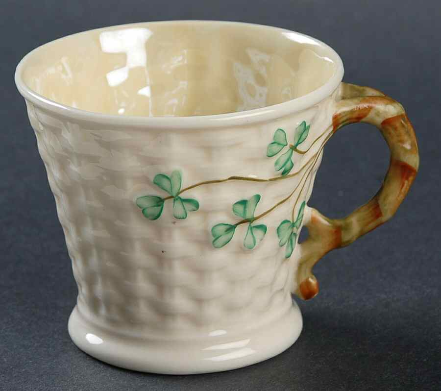 Shamrock (Older Black Backstamps) Child's Mug by Belleek Pottery (Ireland)-1