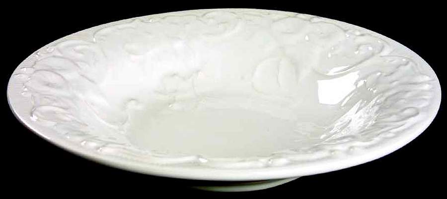 Flowers White 9" Soup/Pasta Bowl by Bordallo Pinheiro-1