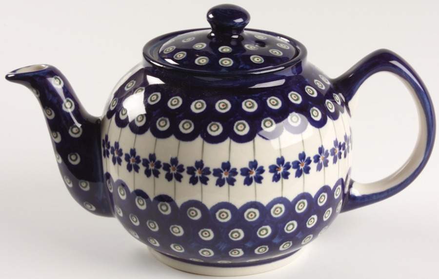 Flowering Peacock Teapot & Lid by BOLESLAWIEC-1