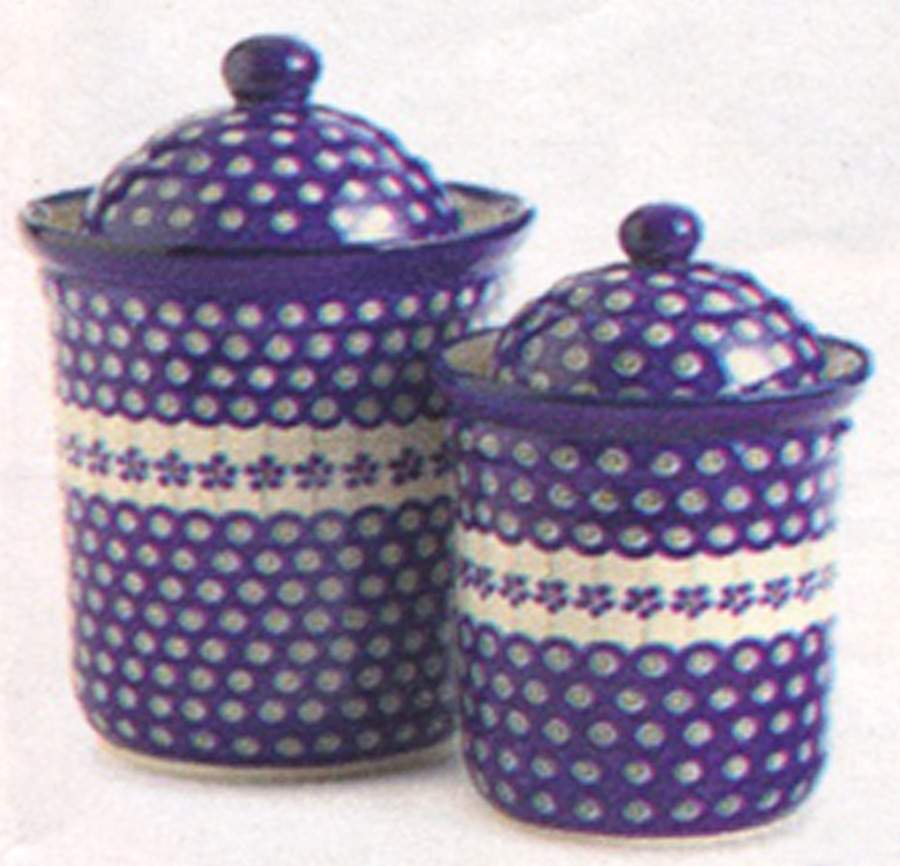 Flowering Peacock Small Canister & Lid by BOLESLAWIEC-1