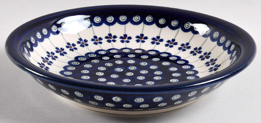 Flowering Peacock Coupe Soup Bowl by BOLESLAWIEC-1