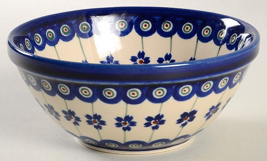 Flowering Peacock Coupe Cereal Bowl by BOLESLAWIEC-1