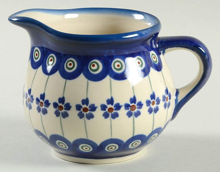 Flowering Peacock Creamer by BOLESLAWIEC-1