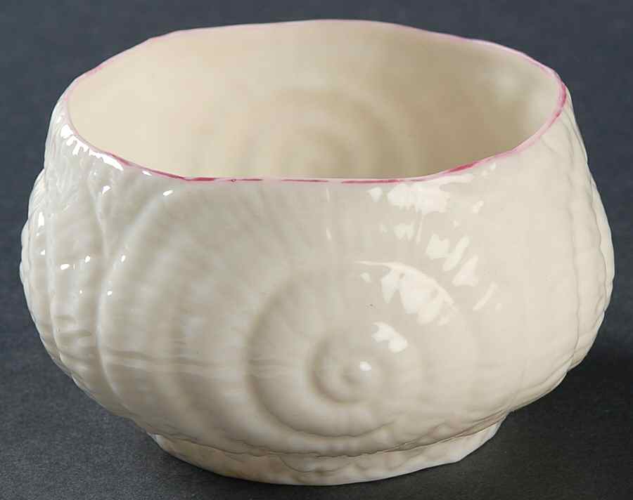 Toy Shell White Open Sugar Bowl by Belleek Pottery (Ireland)-1