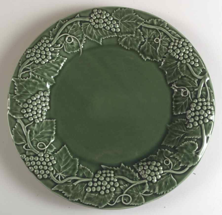 Grape Green 13" Chop Plate (Round Platter) by Bordallo Pinheiro-1