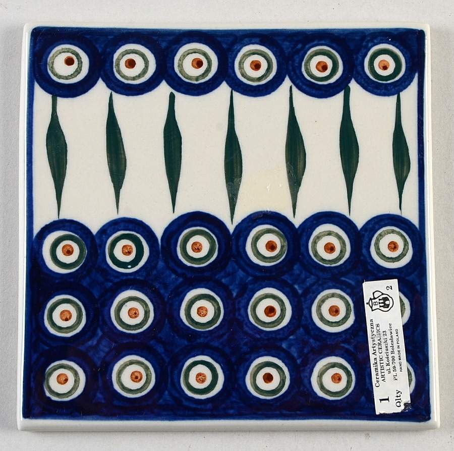 Peacock Trivet by BOLESLAWIEC-1