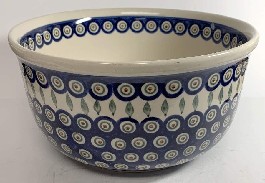 Peacock 10" Large Salad Serving Bowl by BOLESLAWIEC-1