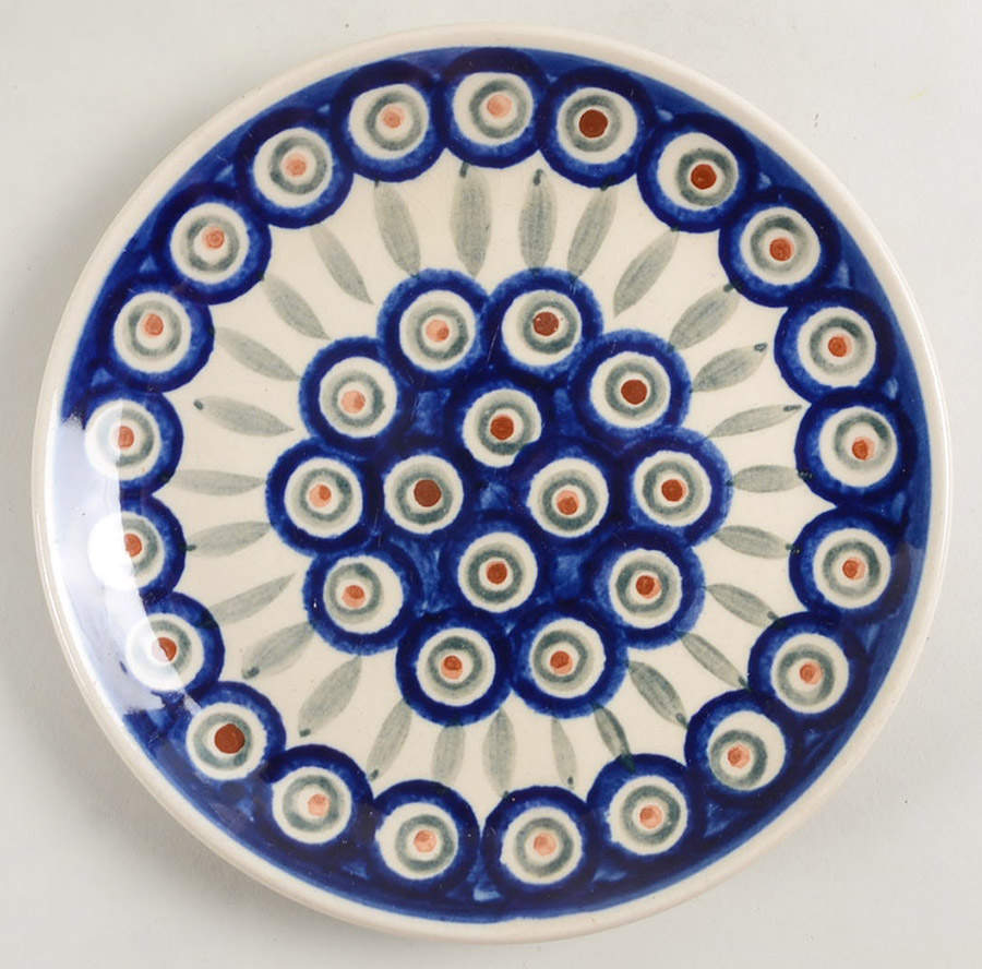 Peacock Bread & Butter Plate by BOLESLAWIEC-1