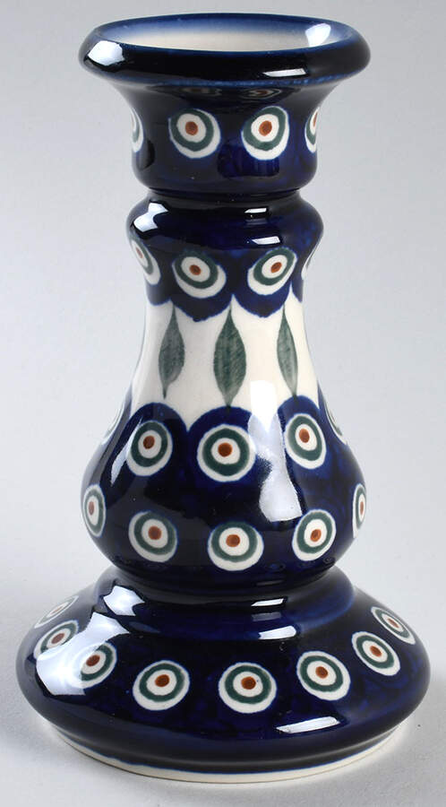 Peacock 6" Candlestick by BOLESLAWIEC-1