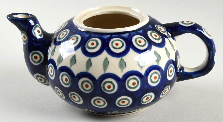 Peacock Small Teapot No Lid by BOLESLAWIEC-1