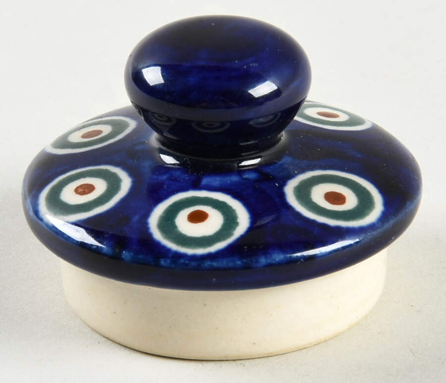 Peacock Lid for Small Teapot by BOLESLAWIEC-1