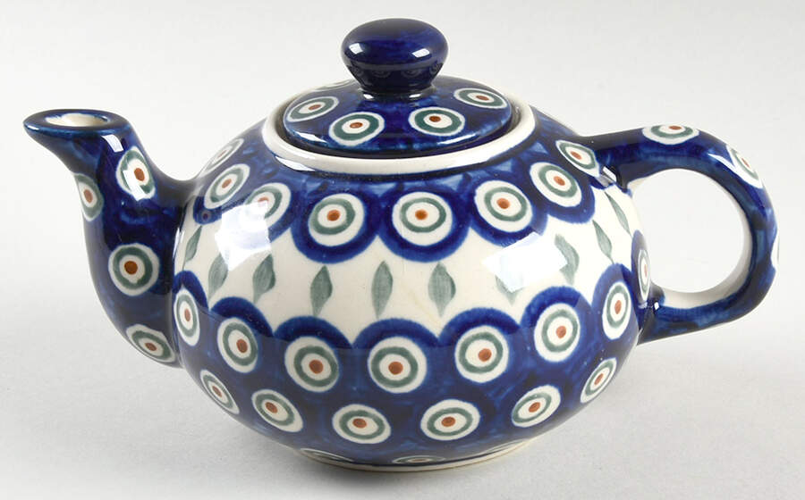 Peacock Small Teapot & Lid by BOLESLAWIEC-1