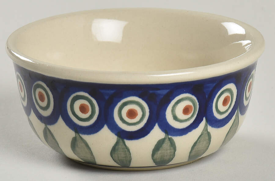 Peacock Condiment Bowl by BOLESLAWIEC-1