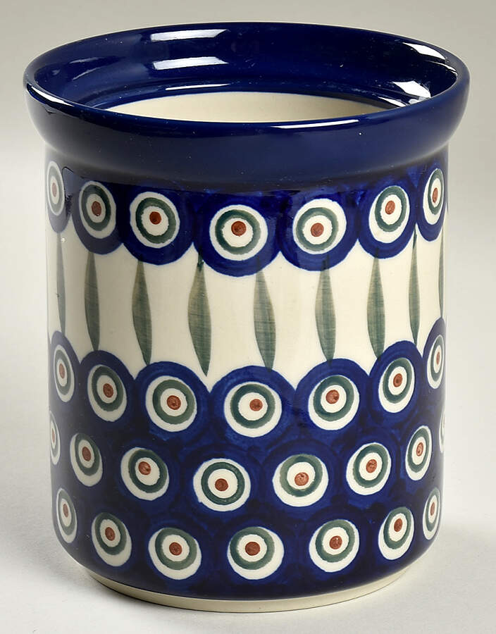 Peacock Small Canister No Lid by BOLESLAWIEC-1