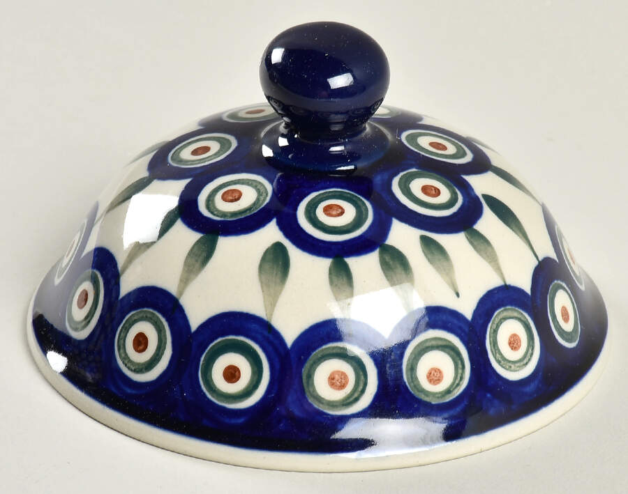 Peacock Lid for Medium Canister by BOLESLAWIEC-1