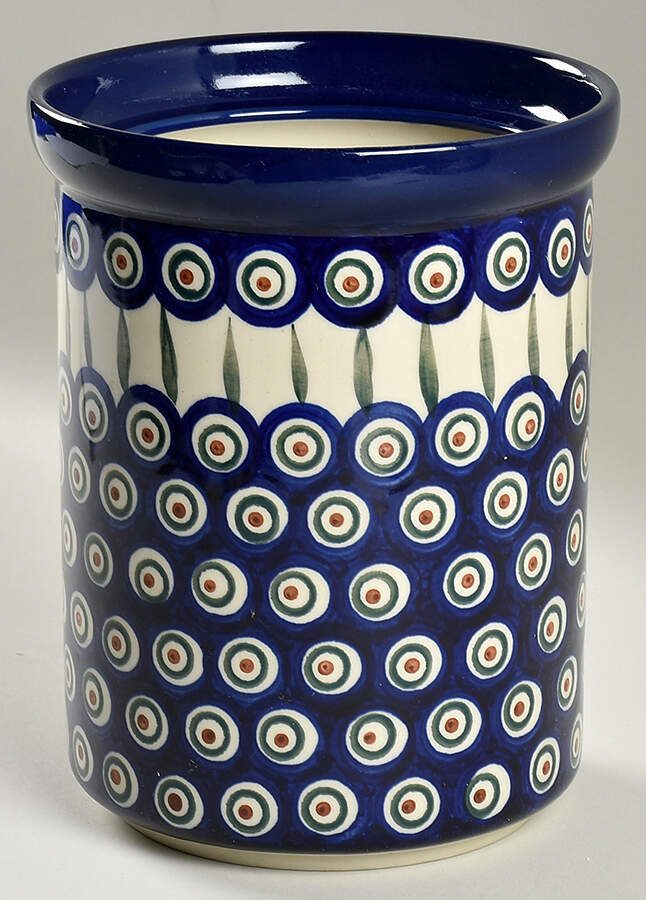 Peacock Large Canister No Lid by BOLESLAWIEC-1