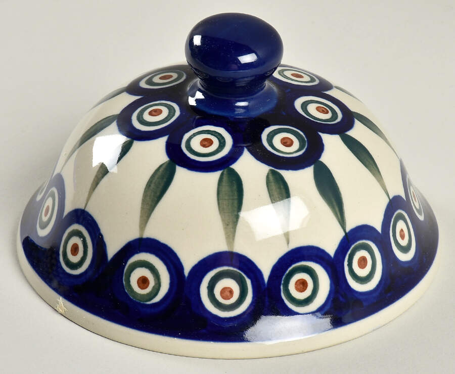 Peacock Lid for Large Canister by BOLESLAWIEC-1